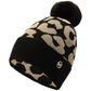 Women's Metallic Leopard-Print Beanie
