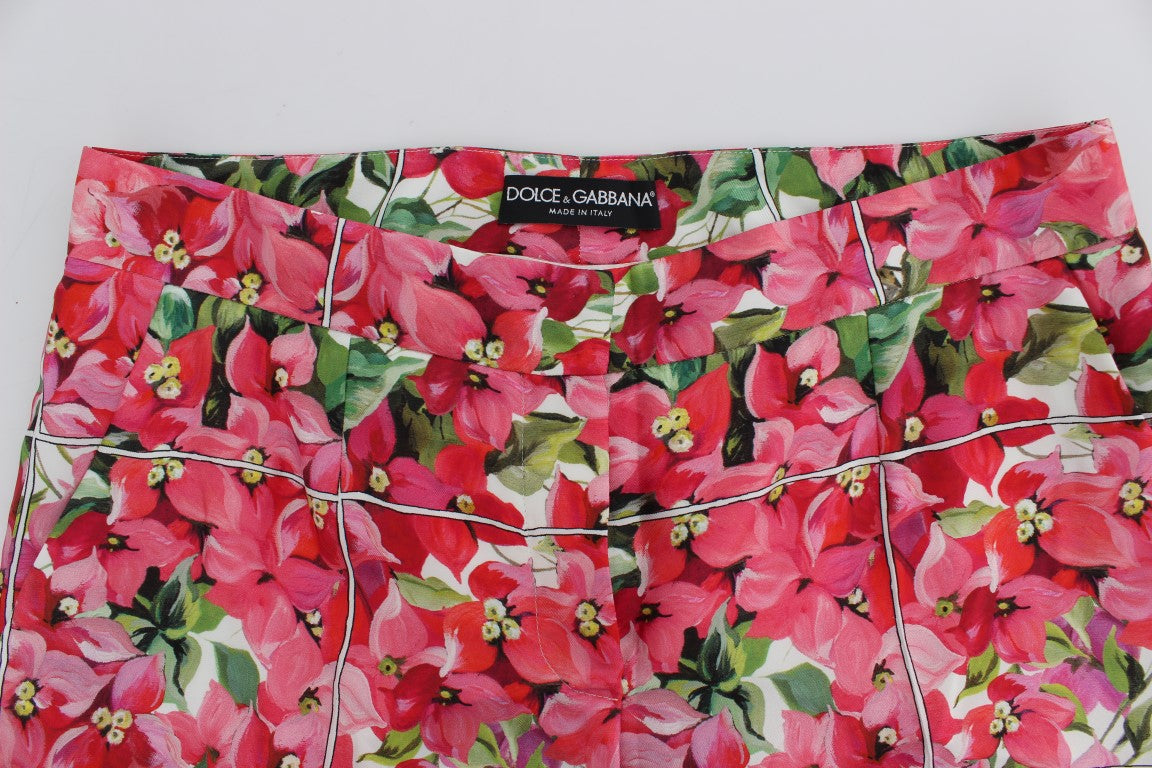 Dolce & Gabbana Multicolor Floral Knee Capris Shorts Pants