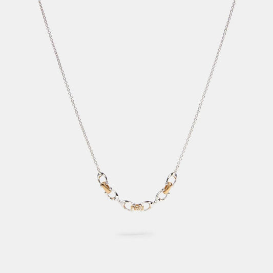 Coach Outlet Linked Signature Necklace