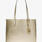 Eliza Extra-Large Metallic Pebbled Leather Reversible Tote Bag