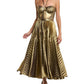 Marchesa Notte Pleated Midi Dress