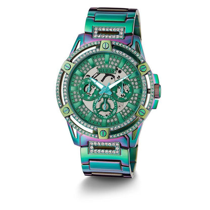 Men's Multi-Function Iridescent Stainless Steel Watch 48mm