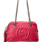 Gucci Red GG Canvas & Leather Chain Soho Tote (Authentic Pre-Owned)