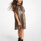 Lamé Pleated Dress