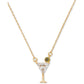 Gold-Tone Shaken or Stirred Mini Pendant Necklace, 16" + 3" extender