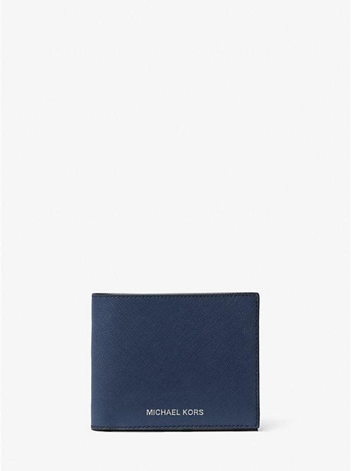 Harrison Saffiano Leather Billfold Wallet with Passcase