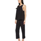 Black Cropped PJ Set
