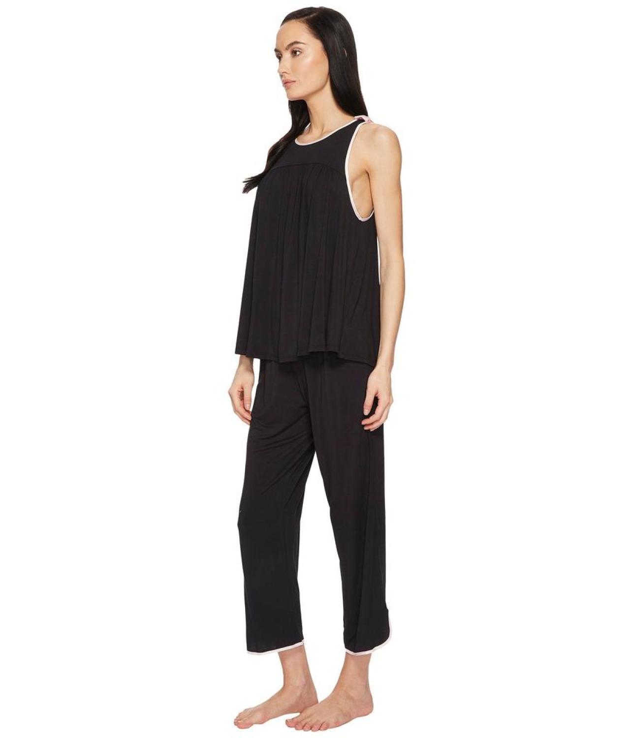Black Cropped PJ Set