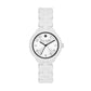kate spade new york women's morningside three-hand, white silicone watch