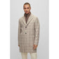 Slim-fit coat with zip-up inner