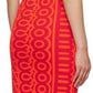 Red 'The Monogram Racer Rib Dress' Midi Dress