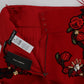 Dolce & Gabbana Red Silk Crystal Roses Shorts