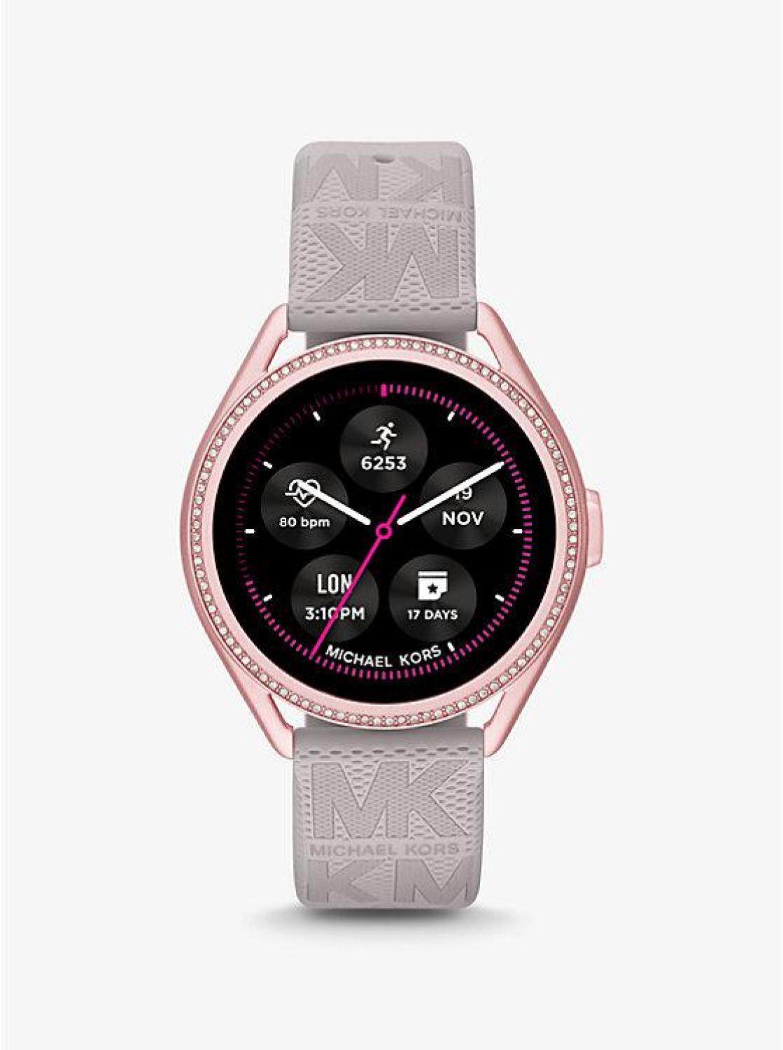 Michael Kors Access Gen 5E MKGO Pink-Tone and Logo Rubber Smartwatch