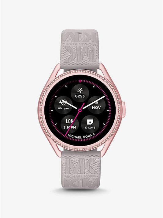 Michael Kors Access Gen 5E MKGO Pink-Tone and Logo Rubber Smartwatch