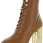 Porter Womens Leather Ankle Combat & Lace-up Boots