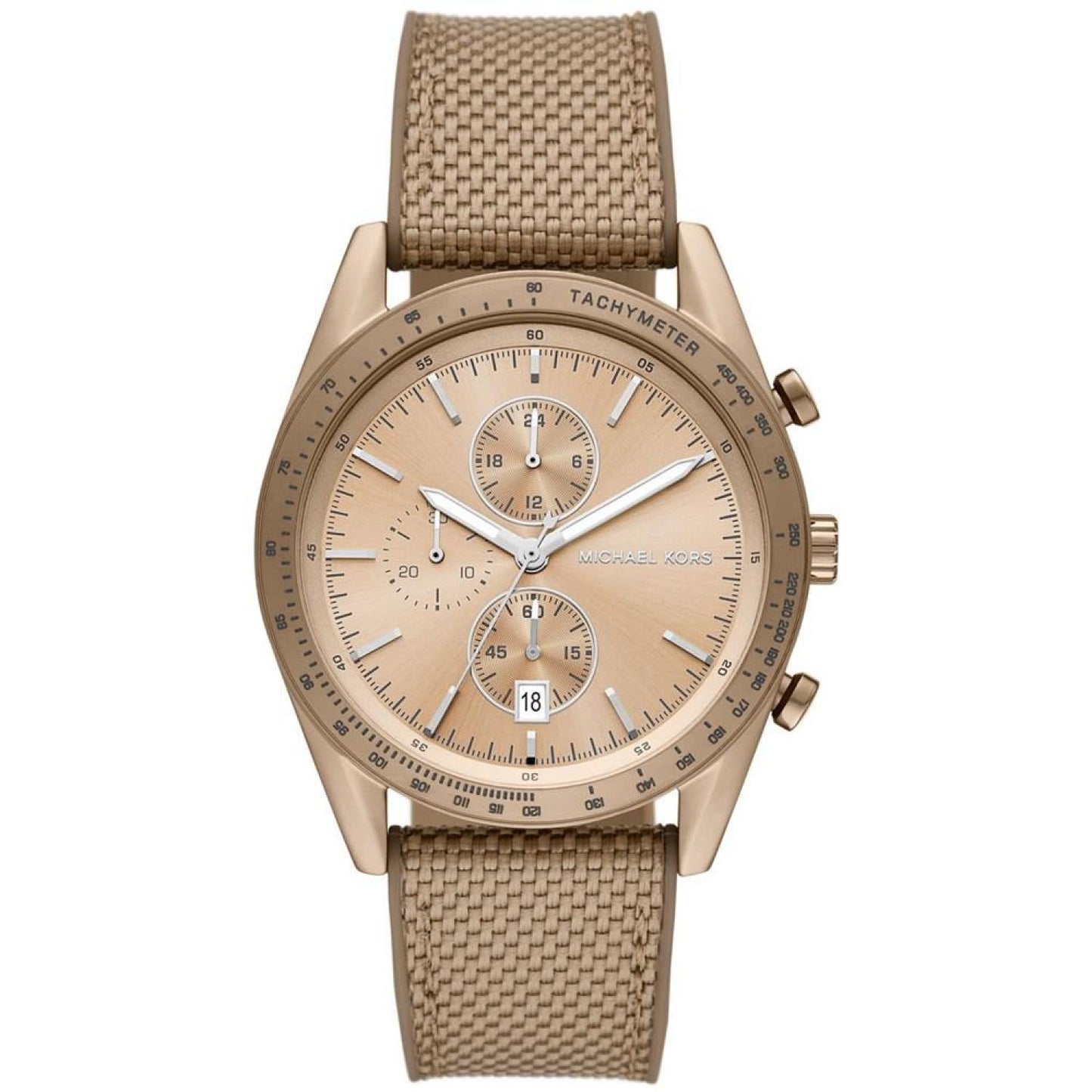 Men's Accelerator Chronograph Beige Gold-Tone Nylon Watch 42mm