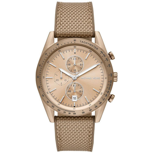 Men's Accelerator Chronograph Beige Gold-Tone Nylon Watch 42mm
