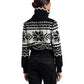 Fair Isle Jacquard Fleece Mockneck Coat