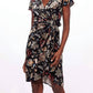 Marika Dress - Floral Velvet In Black