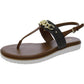 Roxane  Womens Leather Slingback Thong Sandals