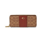 Color-Block Coated Canvas Signature Slim Accordion Zip