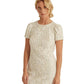 Puff-Sleeve Lace Cocktail Dress