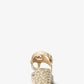 Aubrey Metallic Leather Wedge Sandal