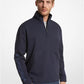 Logo Trim Cotton Blend Half-Zip Sweatshirt