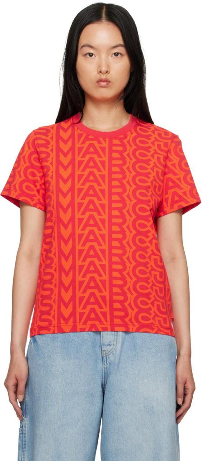 Red 'The Monogram Baby Tee' T-Shirt