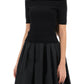 Alexander mcqueen knitted off-shoulder top