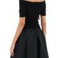 Alexander mcqueen knitted off-shoulder top