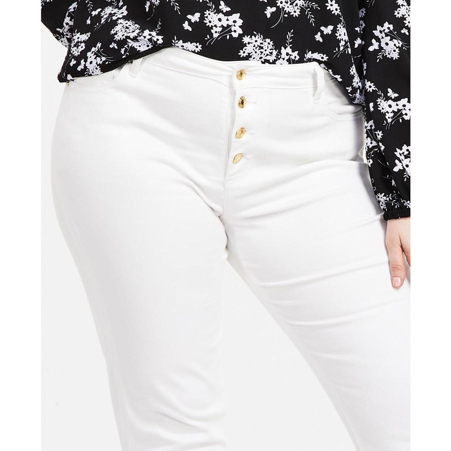 Plus Size Rolled-Hem Skinny Jeans
