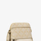 Jet Set Large Metallic Empire Logo Jacquard Dome Crossbody Bag