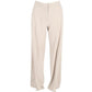 Max Mara Straight Leg Trousers in Beige Cotton