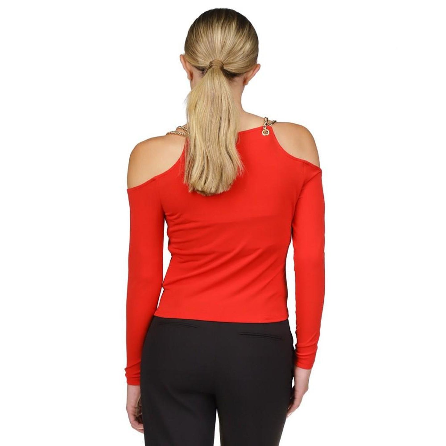 Women's Chain Cold-Shoulder Top, Regular & Petite