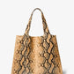 Monogramme Python Embossed Leather Tote Bag