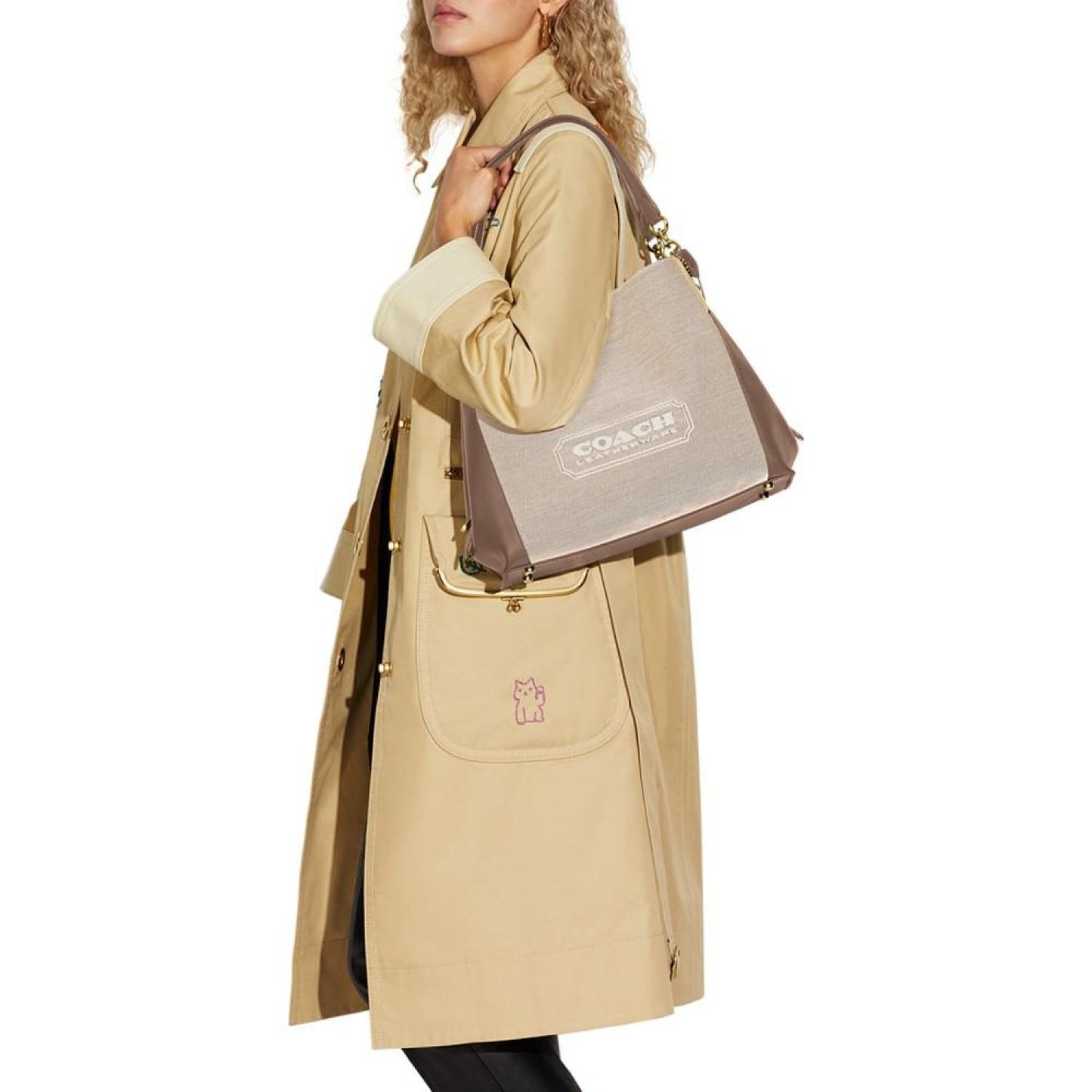 Badge Jacquard Dalton 31 Shoulder Bag - Macy's Exclusive