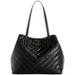 Vikky Medium Quilted Monogram Tote with Pouch