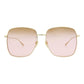 Square-Frame Metal Sunglasses