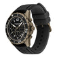 Men's Kent Black Silicone Strap Watch 44mm