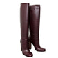 Gucci Women's Leather Knee High Studded Jacquelyne Tall Boots