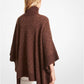 Logo Jacquard Turtleneck Poncho