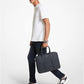 Hudson Logo and Leather Briefcase