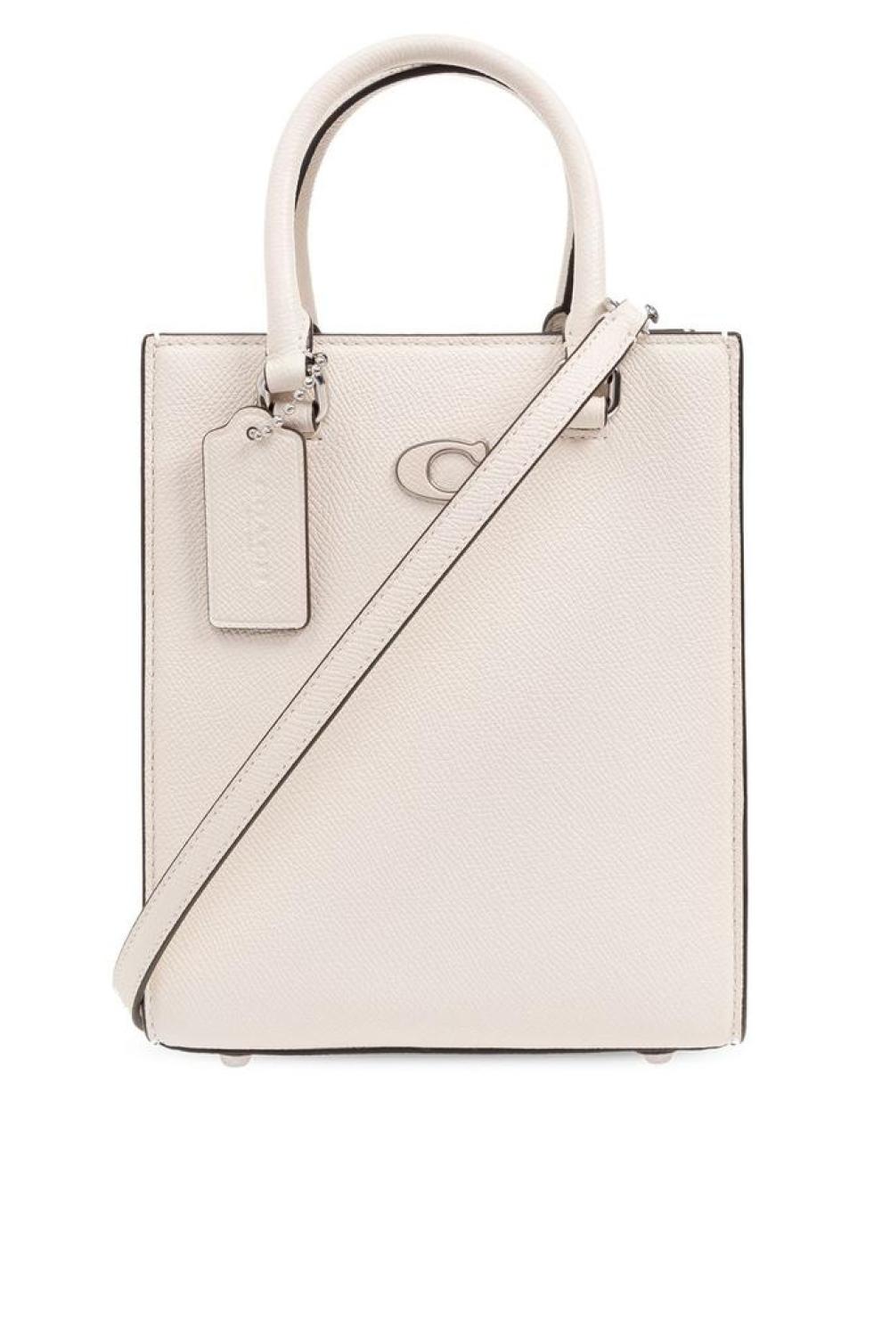 Coach Logo Plaque Top Handle Tote Bag