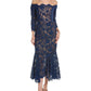 Marchesa Notte Off-The-Shoulder Midi Dress