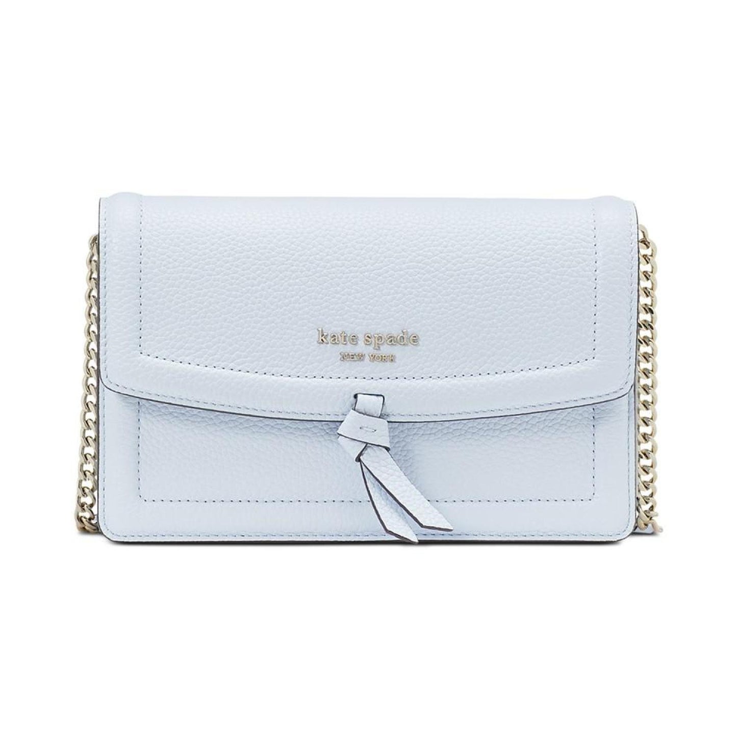 Knott Pebbled Leather Flap Crossbody