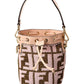 FENDI Mon Tresor Mini Raffia & Leather Bucket Bag (Authentic Pre-Owned)