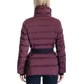 Women's Stretch Asymmetrical Belted Packable Down Puffer Coat