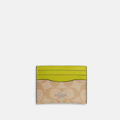 Coach Outlet Slim Id Card Case In Signature Canvas