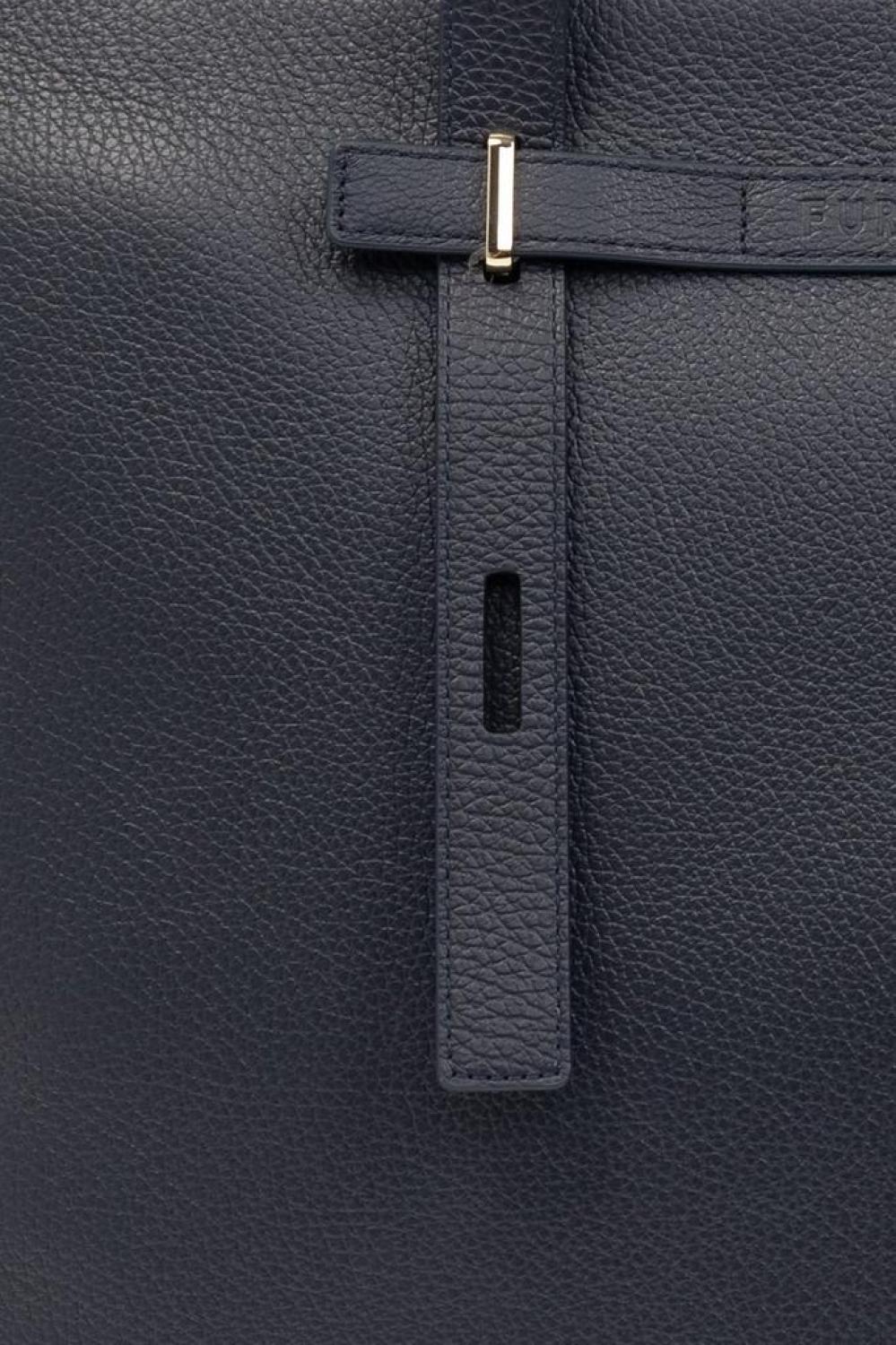 Furla Giove Logo Debossed Shopping Bag